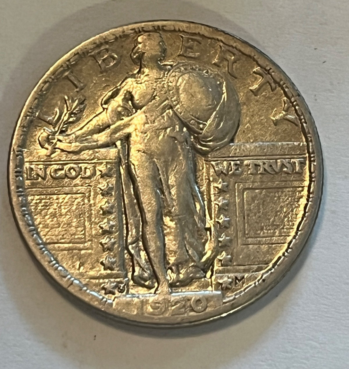 1920-s. Standing Liberty Quarter , XF +