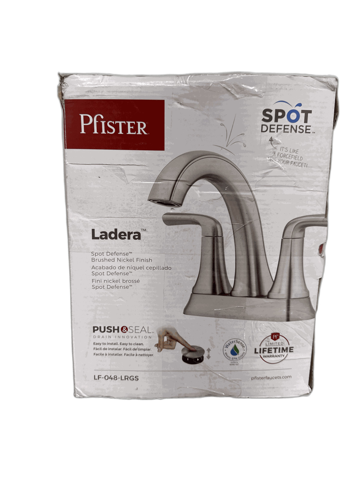 Pfister Ladera 4 in Centerset Double Handle Bathroom Faucet Brushed Nickel