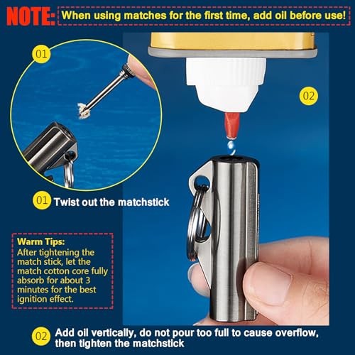 2 Pack Permanent Match Infinity Lighter, Multitool Keychain Bottle Style3