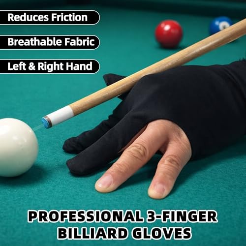 Pool Cue Bridge Head Kit with 2 Billiard Gloves & 4 Cue Chalks – Complete
