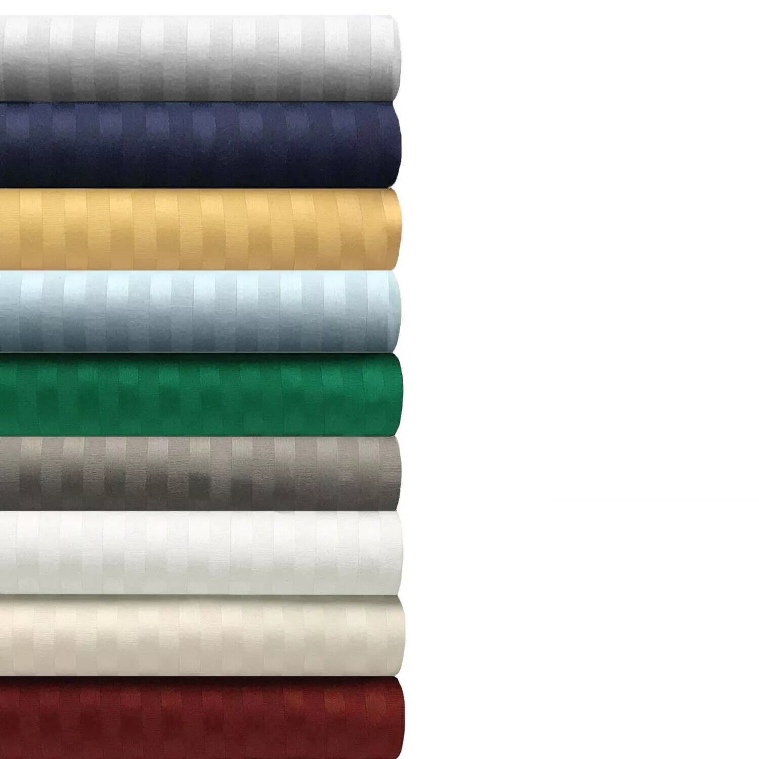 100% Egyptian Cotton 600 Thread Count Stripe Modern 2 PCs Pillow Case Set