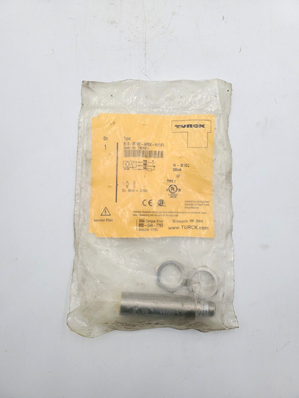NEW SEALED Turck BI 8-M18E-AP6X-H1141