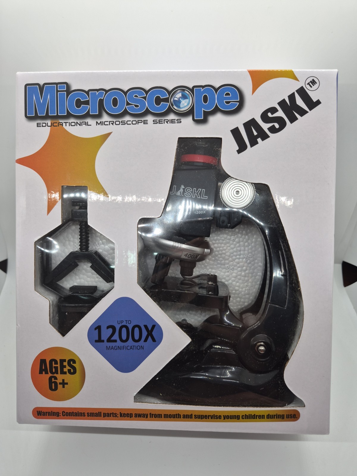 STEM Microscope With Light Source 100x, 400x, 1200x, Kids, Educational, Ages 6+