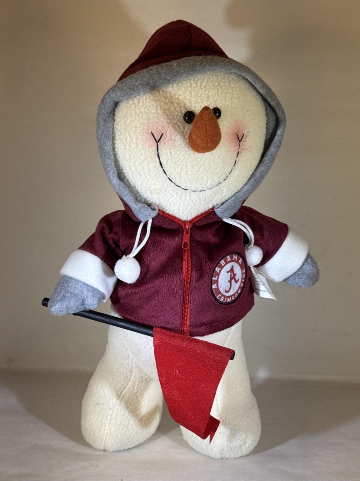 NCAA Licensed University of Alabama Crimson Tide Snowman Standing Plush NWT