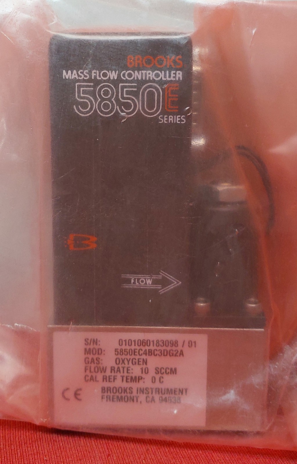 NOS Sealed Brooks 5850E Mass Flow Controller 5850EC4BC3DG2A Oxygen