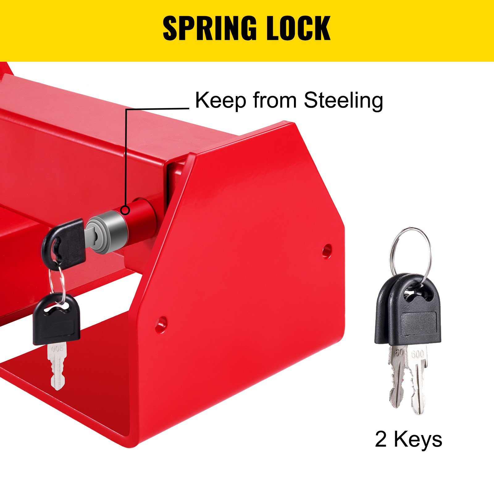 Heavy Duty Cargo Lock Cargo Container Lock 9.84"-17.32" Range with 2 Keys