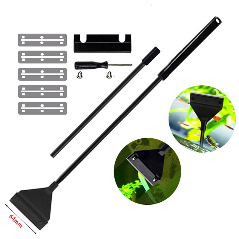 Aquarium Algae Scraper Fish Tank Glass Cleaner Sand Cleaning Tool 55cm