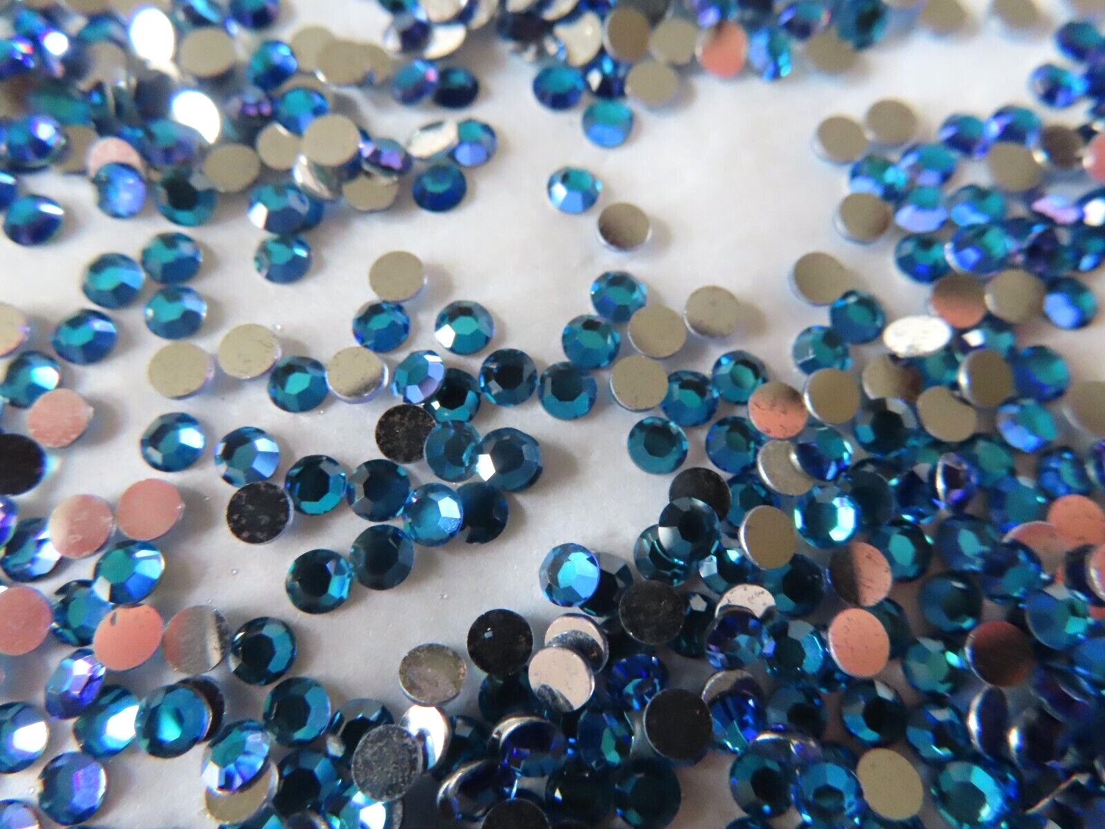 Full pack 1440 Preciosa Flatbacks 9ss Bermuda Blue/foiled.