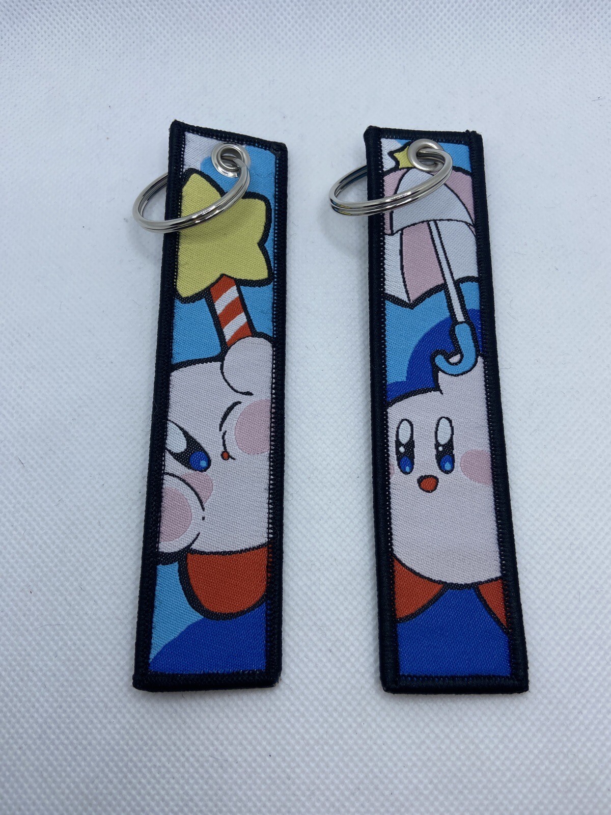 Cute Kawaii Kirby Anime Key Jet Tag Keychain Lanyard