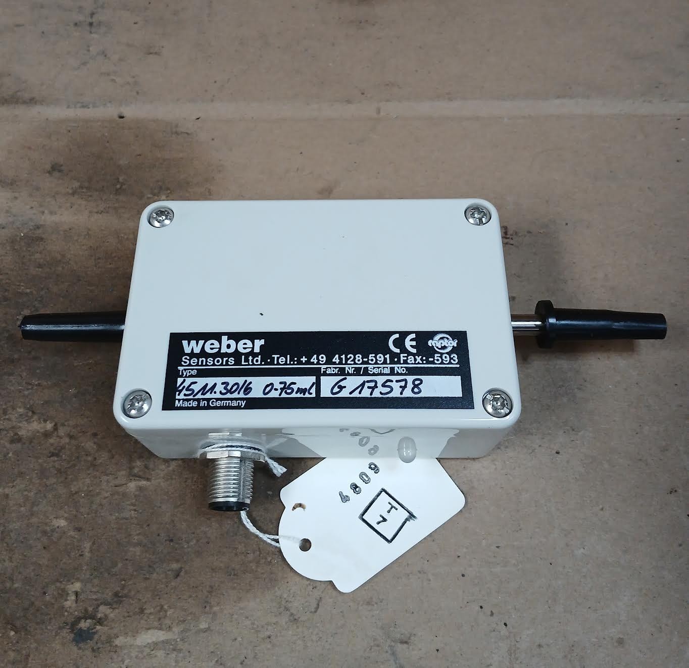 Weber 4511.30/6 Flow-Captor 0-75 ml / Min