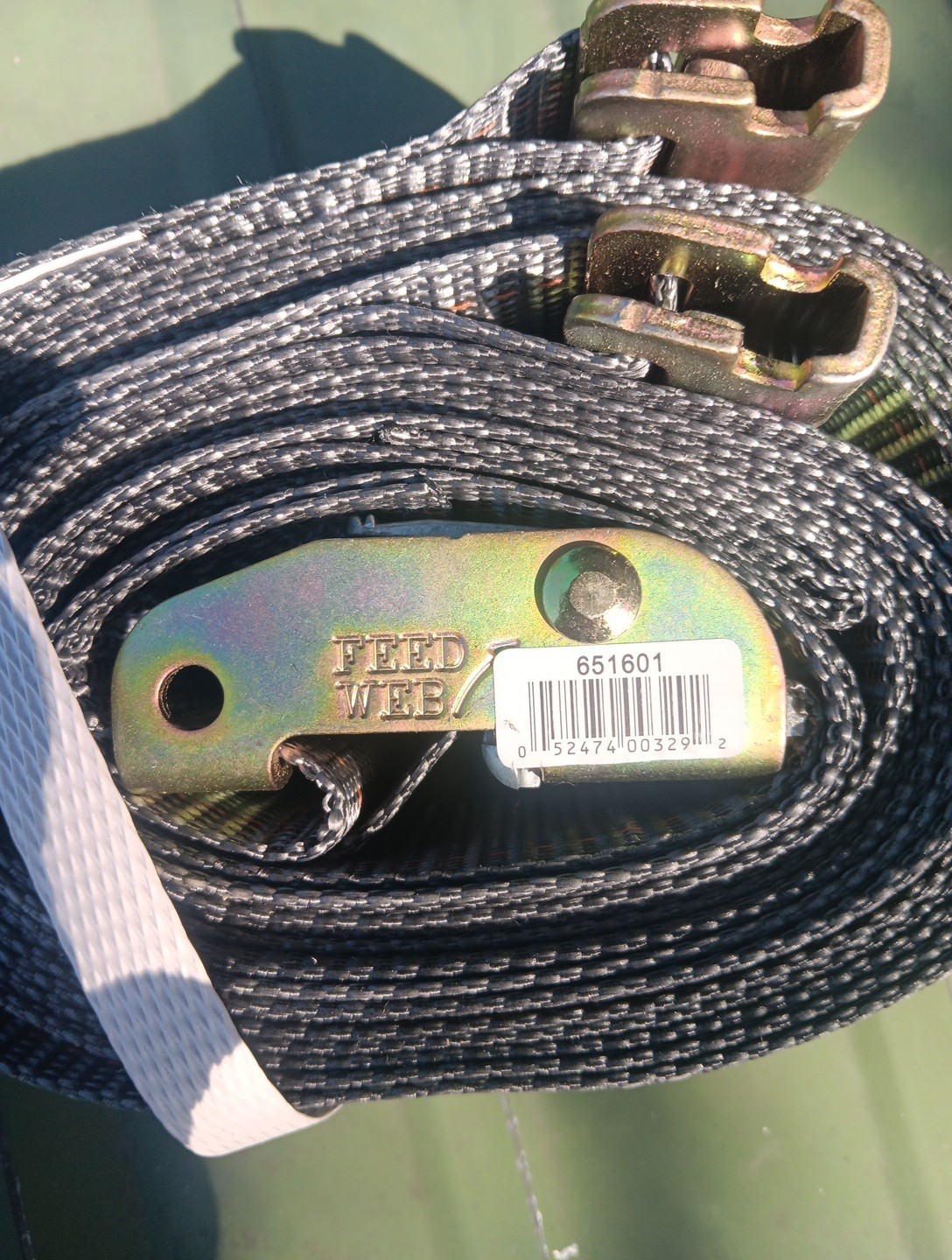 Kinedyne Heavy Load 2"x 16' Logistic Ratchet Strap Grey Wire Hook 2 Pack 835 Lbs