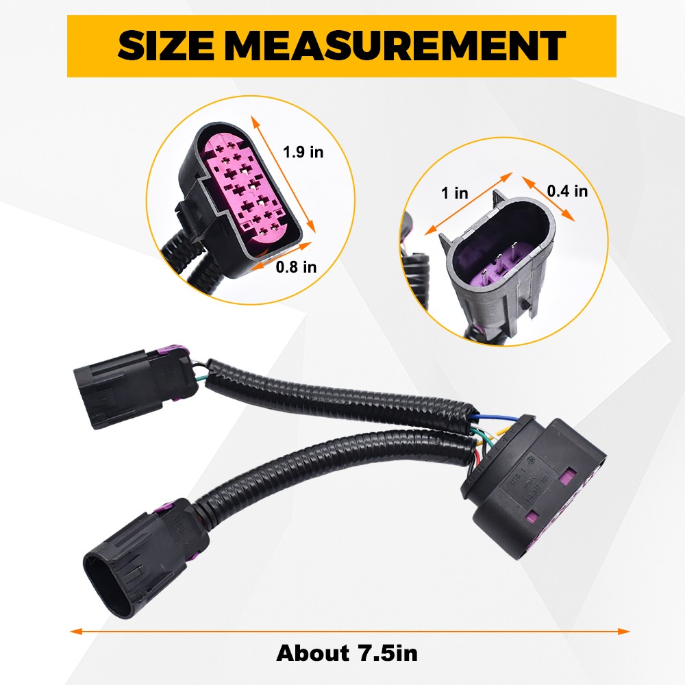 2X For 2009-18 Dodge Ram Conversion Harness Quad Housing To Projector Headlight