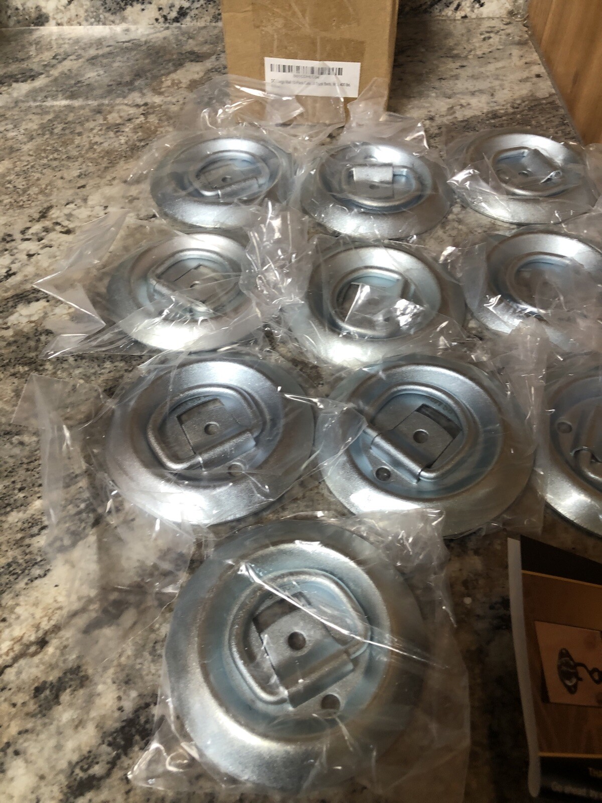 Open Box DC Cargo Mall 10 Pack Galvanized Trailer Tie Down Anchors 400lb Limit