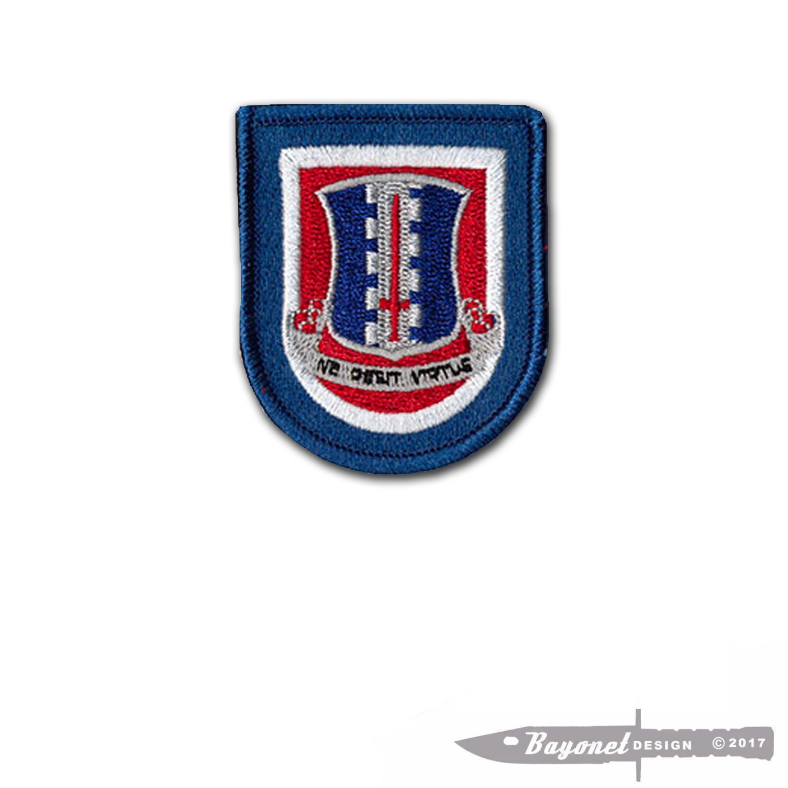 187th Parachute Infantry Reg Flash and DUI Embroidered Patch with Wax Backing