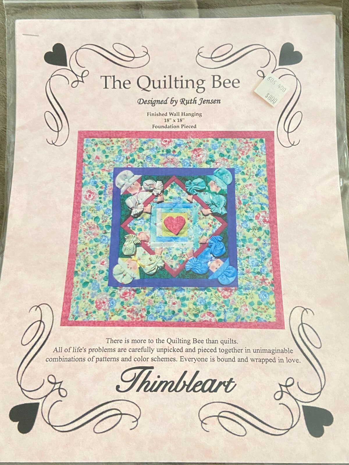 The Quilting Bee ~Thimbleart Foundation Pieced Quilt Wall Hanging Pattern