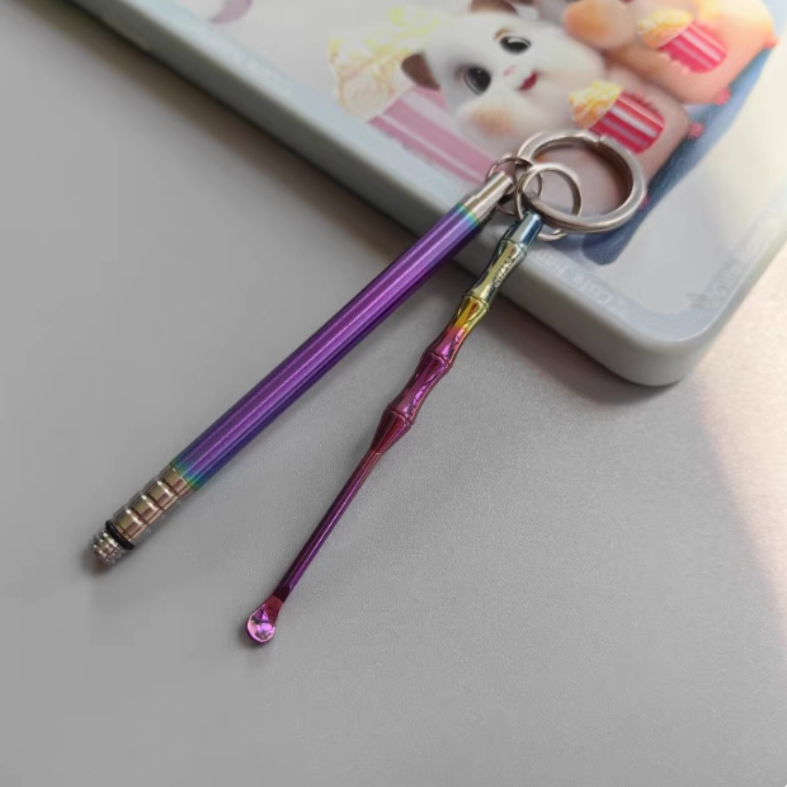 Handmade TC4 titanium tea needle tea knife / titanium alloy toothpick EDC