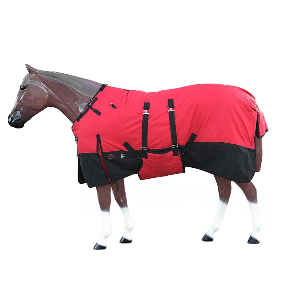 HILASON 600D Winter Waterproof Poly Horse Blanket Belly Wrap Red | Sheet