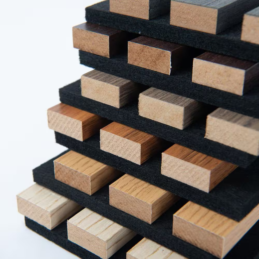 Samples Pack 1/2 Ft.X1/2 Ft.Mdf Decorative Wall Paneling,Multi-Colored Slat Acou