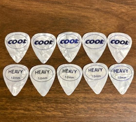Cool Music Coolcell Rubber Grip Standard Picks, 1.0mm Heavy - Custom 10 Pack