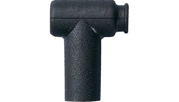 K&S Spark Plug Type Resistor Cover LB05EMH 90 Degree Bend Black