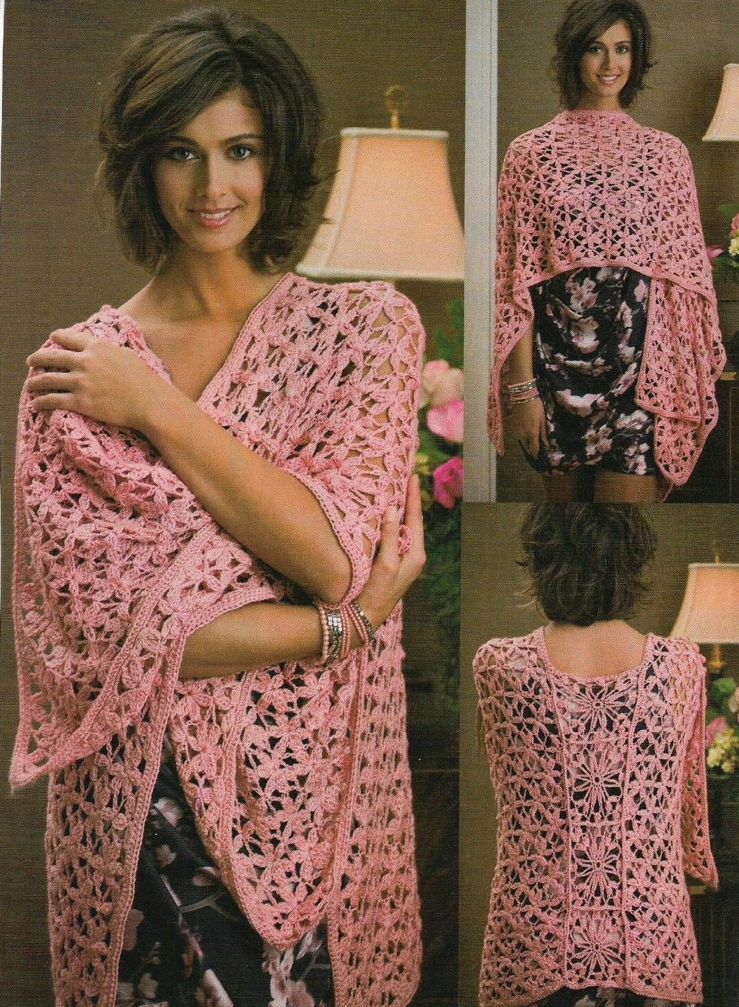 DAISY WRAP UP SHAWL WRAP WOMEN'S CROCHET PATTERN INSTRUCTIONS