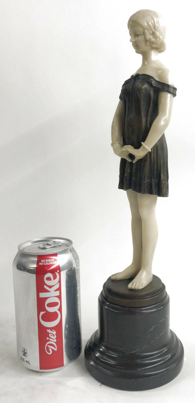 Real-Bronze-Metal-Statue-Marble-Classical-Victorian-Girl--Woman-Sculpture Deal