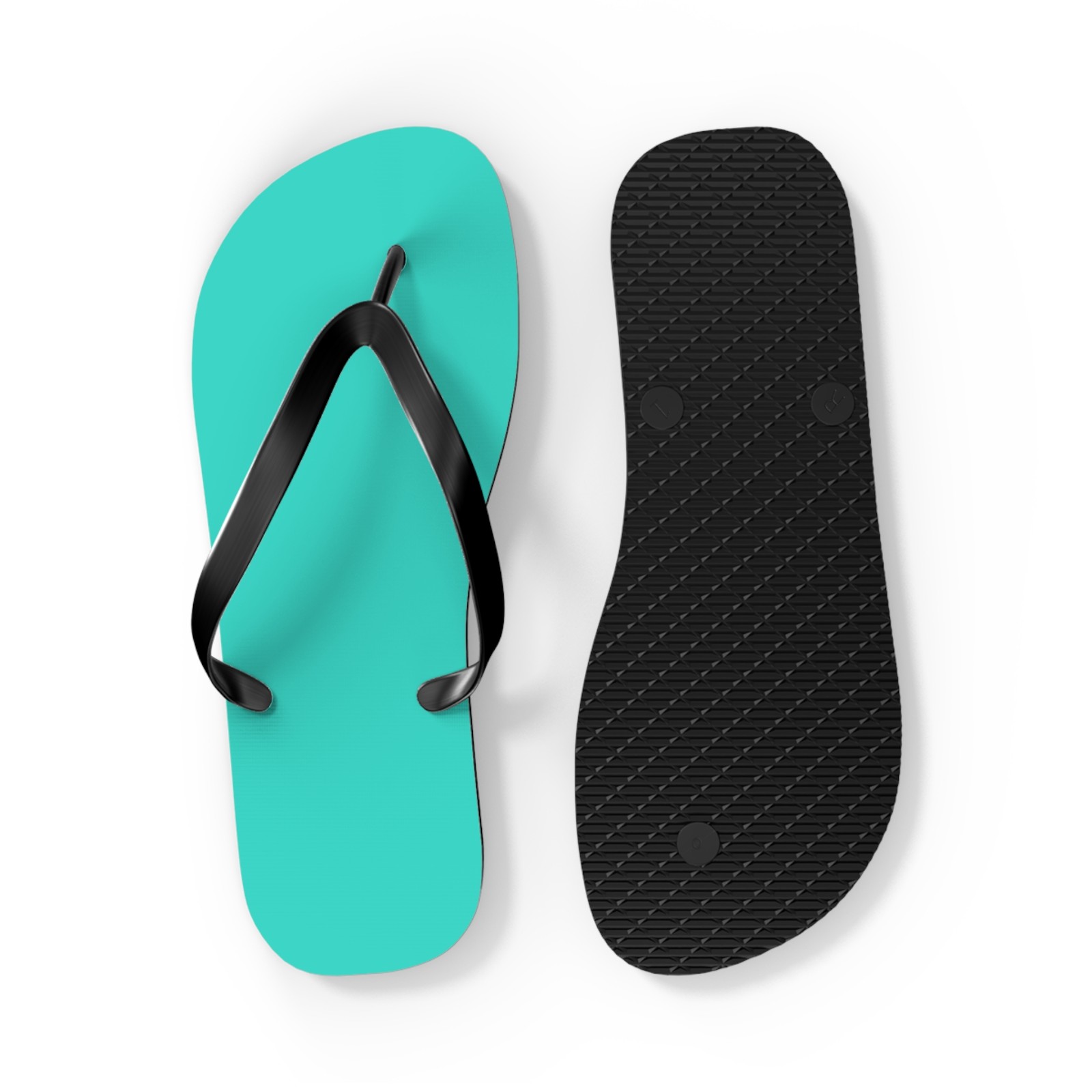Neon Turquoise Flip Flops, Sandals Slides, Summer Footwear, Brand New