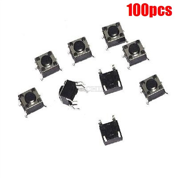 100Pcs Tactile Push Button Switch Tact Switch 6X6X4.3MM 4-Pin Dip cg