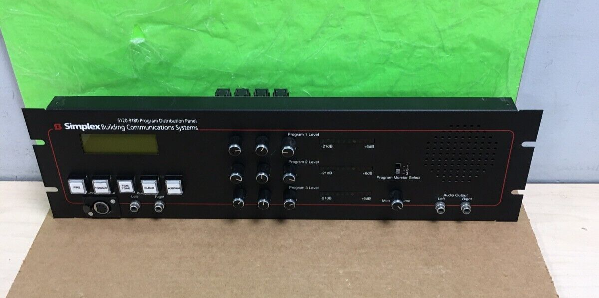 Simplex 5120-9180 Program Distribution Panel With Display
