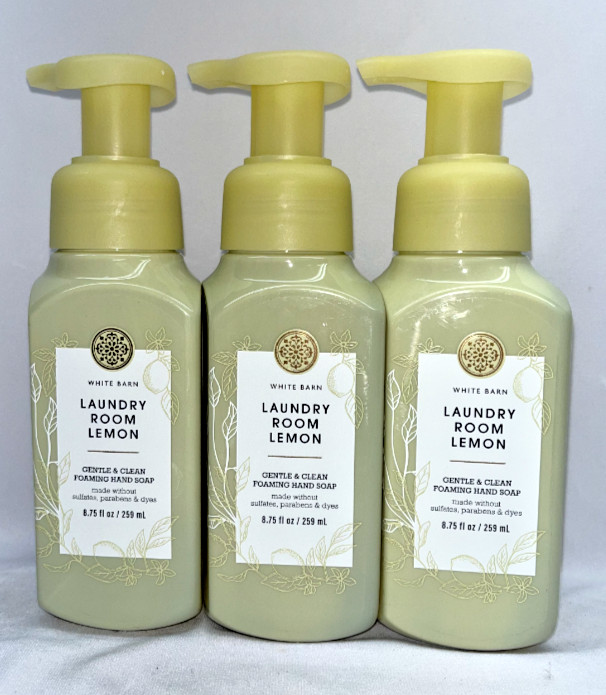 3 Laundry Room Lemon Bath & Body Works Gentle & Clean Foaming Hand Soap 8.75 oz