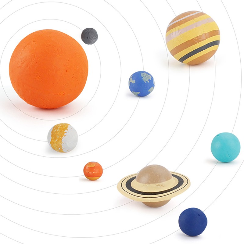 9 Pcs Solar System Plastic Cosmic Planet System Universe Model Educational T'Q6