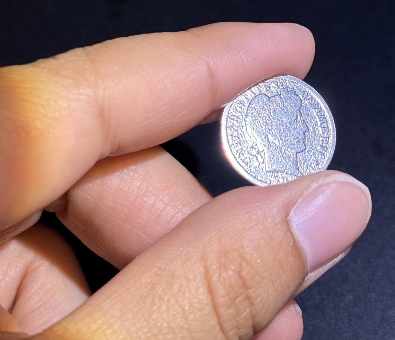 silver coin 2.2grams 1901 One dime