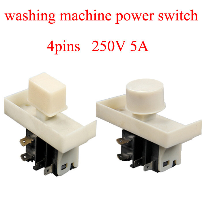 Universal 4Pins Washing Machine Power On/Off Switch For XQB33-838 XQB50-2688G