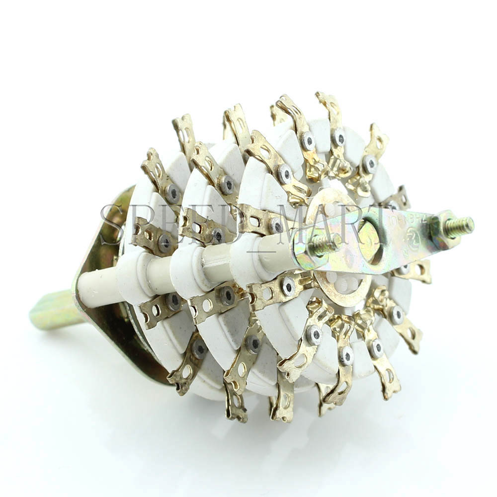 High-power Ceramic Rotary Switch 3 pole 11 position for change voice frequency