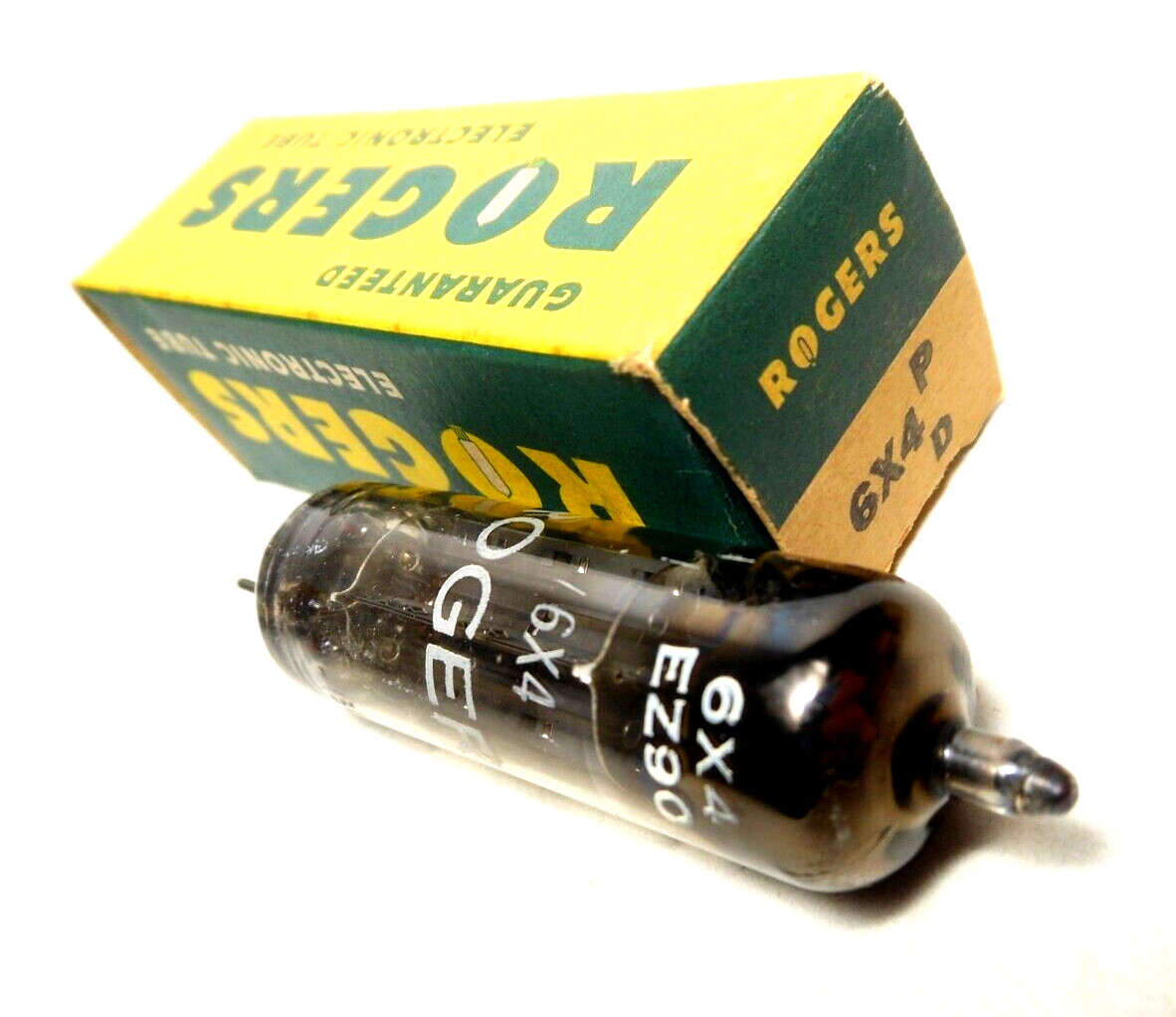 6X4 EZ90 MULLARD Blackburn UK NOS Tube Valve [] Getter FW Rectifier NIB Rogers