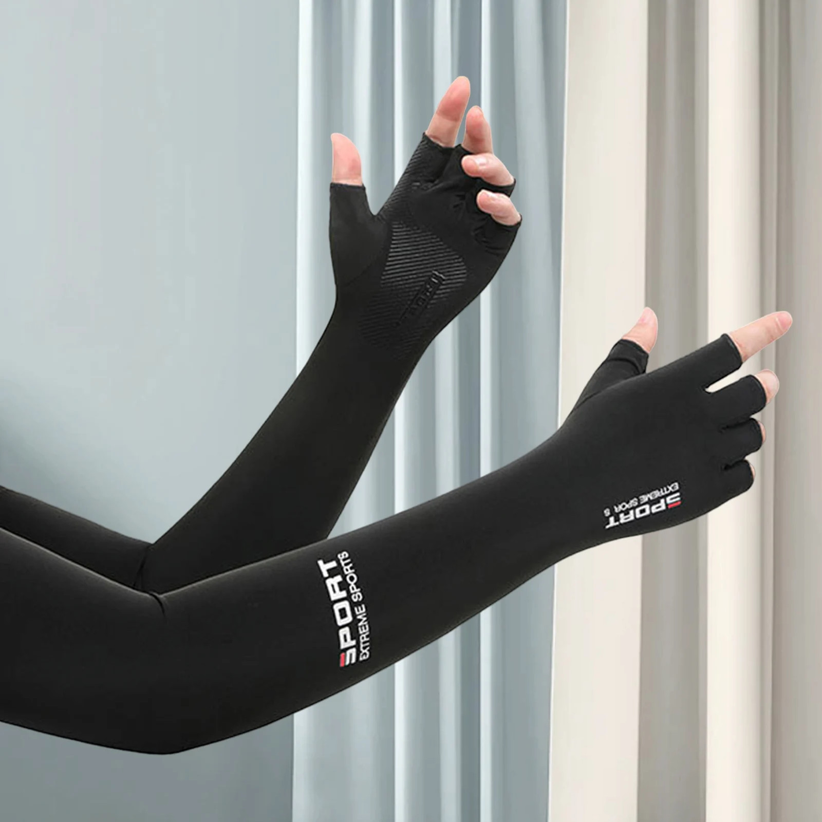 Sun-protective Arm Sleeves Cooling Cover Summer UV Sun Protection Riding Sleeve