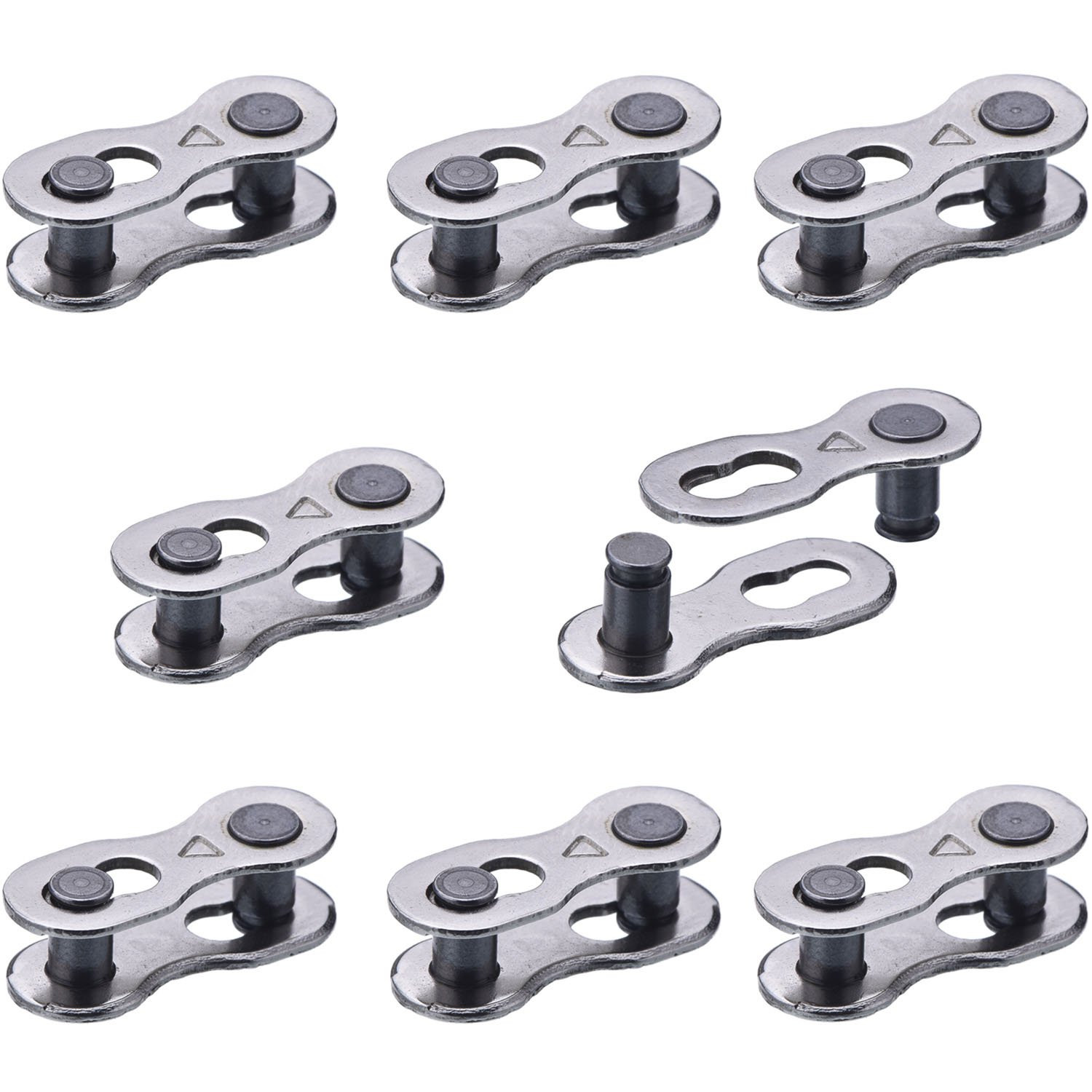 8 Pairs Bicycle Missing Link for 6, 7, 8, 9, 10 Speed Chain Master Link for Bicy