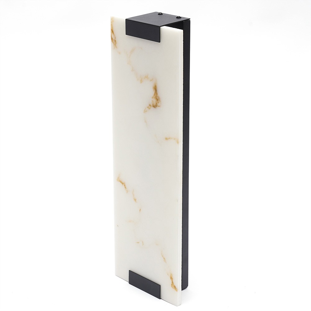 Marble Wall Light Hand Carved Alabaster Rectangular Sconce LED Indoor Wall Lamp