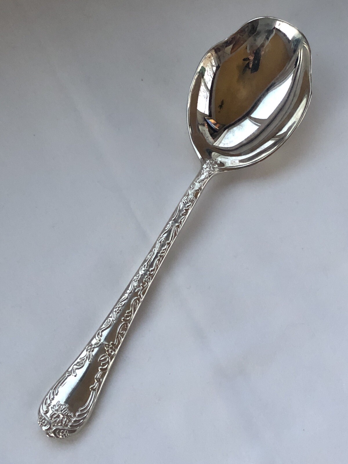 International Silver Co Enchanted Rose Sugar Serving Spoon Silverplate