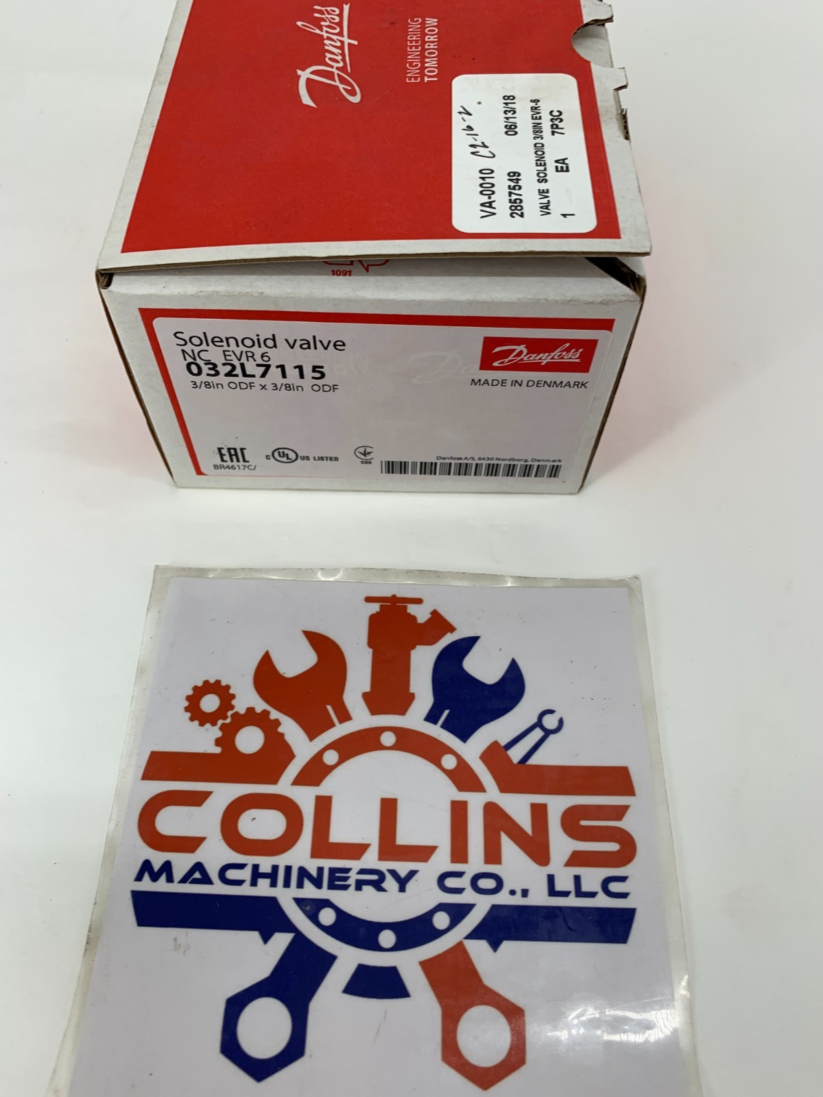 Danfoss 032L7115 Solenoid Valve 3/8" ODF x 3/8" ODF NC EVR6 Body Only
