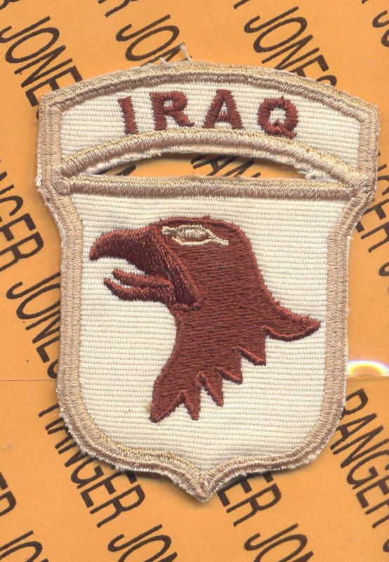 101st AIRBORNE Division "IRAQ" patch - DCU DESERT #3