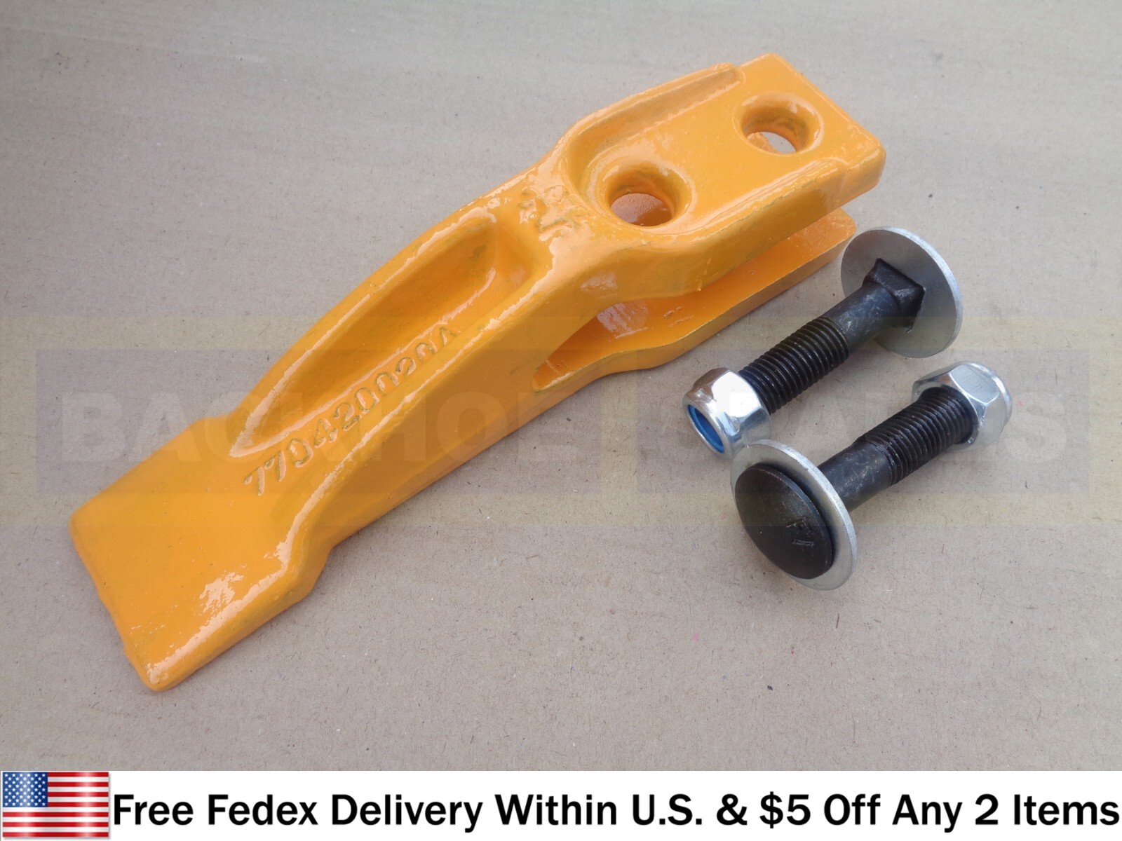 1 PC. TOOTH POINT WITH WASHER/ NUT BOLT FOR CASE (47792971 BU3460021 47641245)
