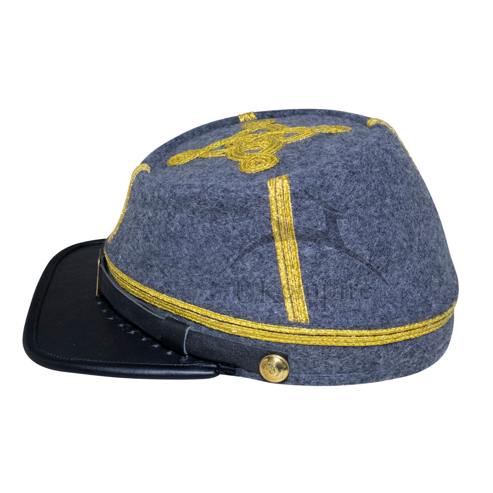 American Civil War Officer Major/Colonel Kepi (CSA) – 100% Confederate Grey Wool