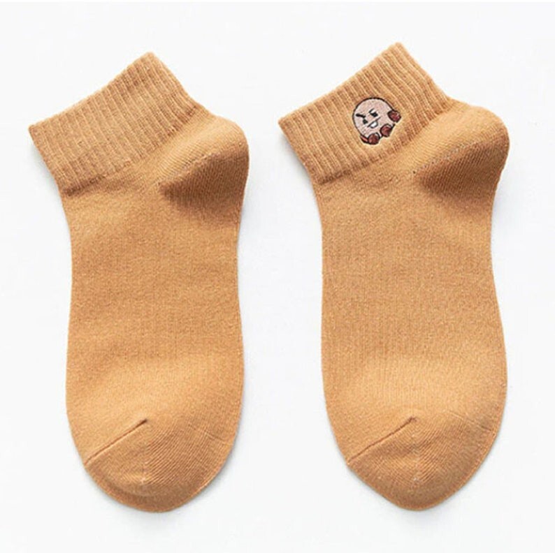 BTS Bangton Boys KPOP Cute Cartoon Cotton Socks Women Girls Army 8 Pair