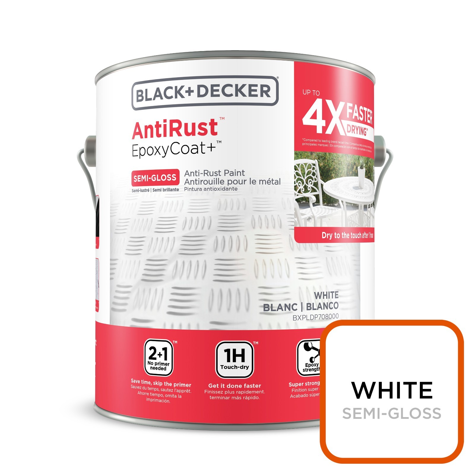 Black+Decker Antirust Metal Paint White BXPLDP708000