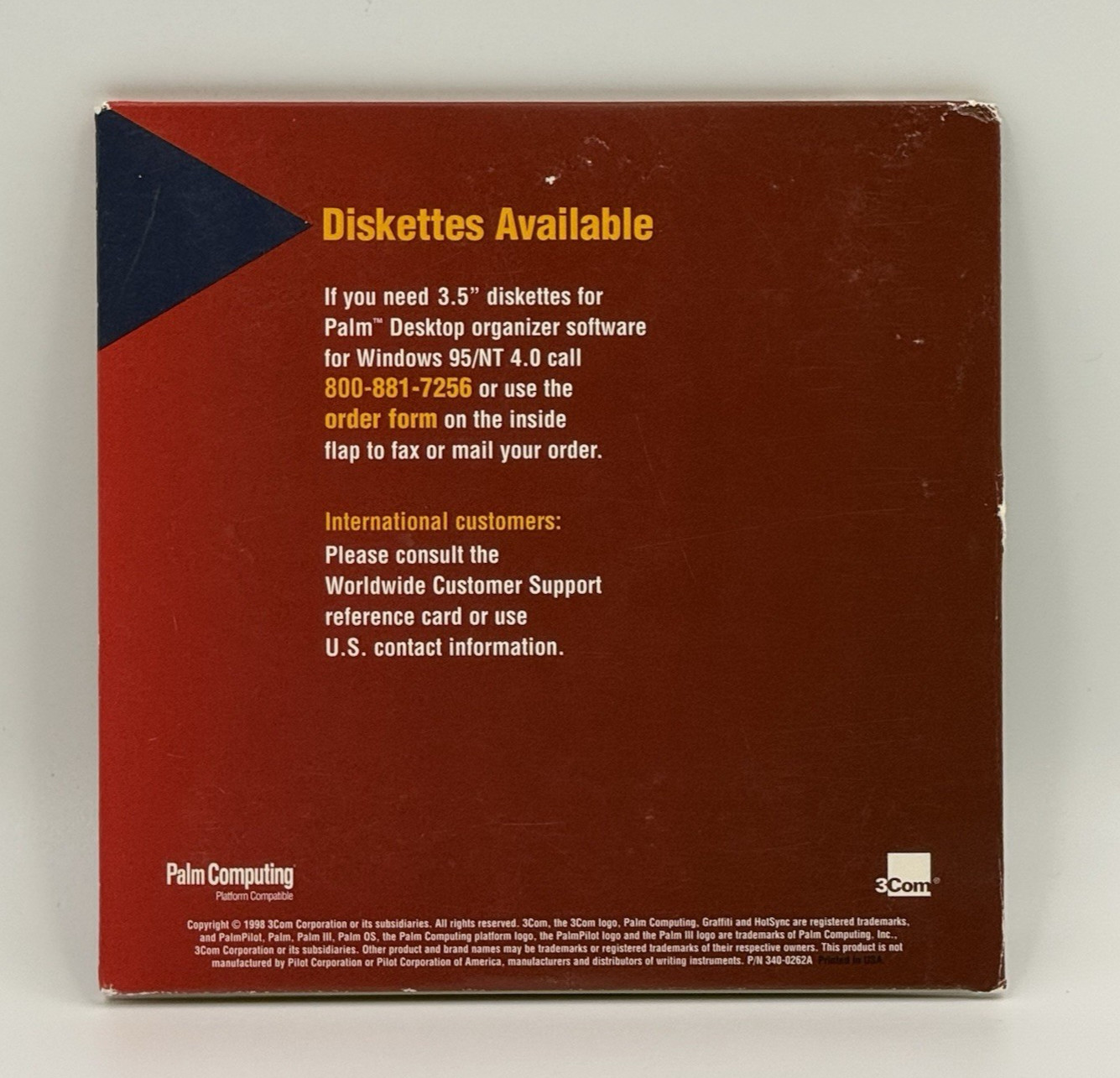 Palm III Desktop Organizer Software CD-ROM 3Com Vintage PDA Install Disc