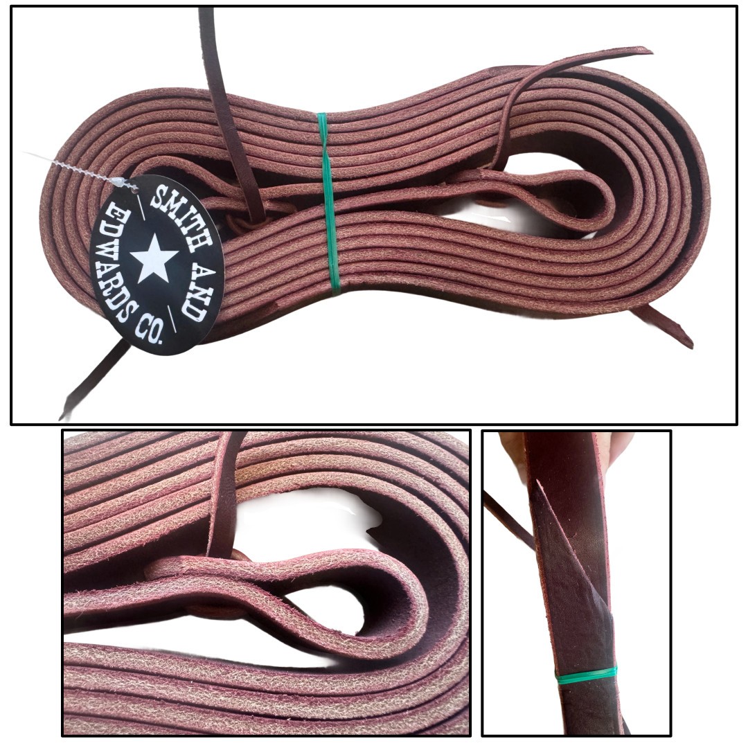 Latigo Leather Split Reins – Tie End