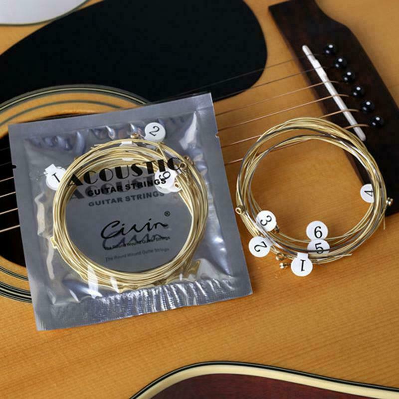 Cuerdas De Guitarra Acustica 6 Unidades Muy RESISTENTES Y De GRAN CALIDAD new