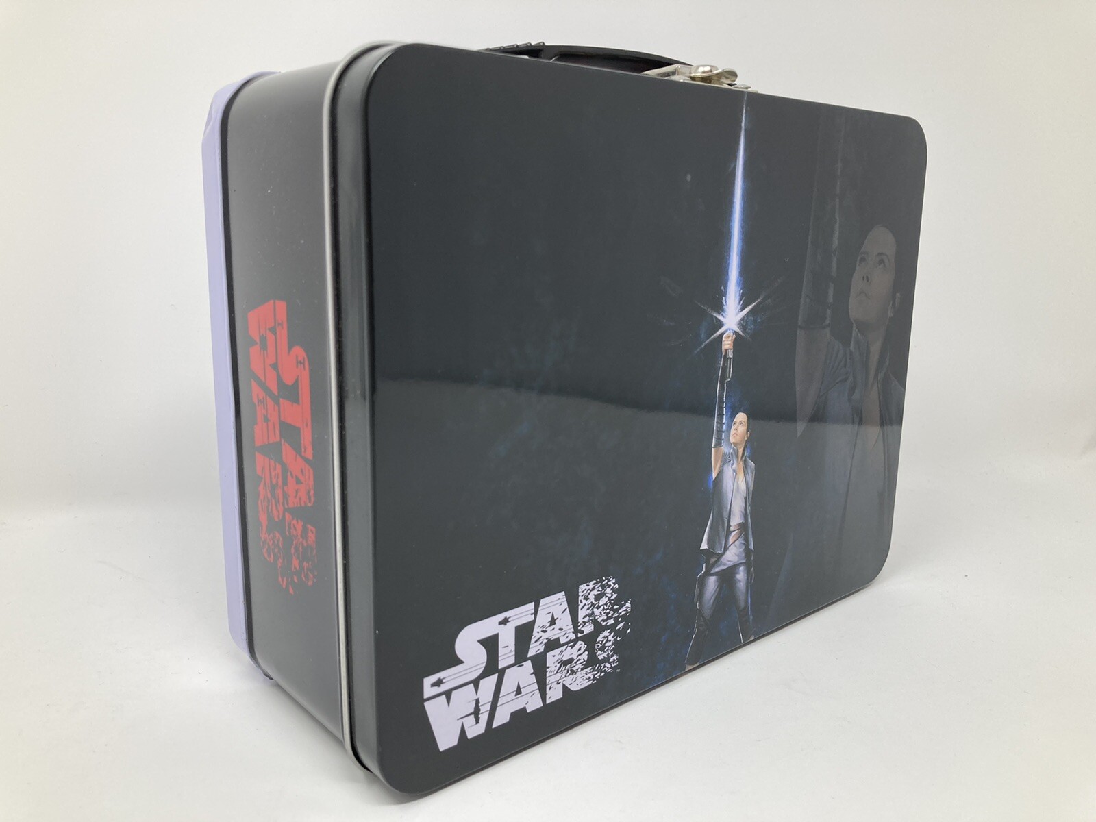 Lunch Box Tin Star Wars Last Jedi W/ Rey, Luke, Poe, Chuy, Finn, Rose & BB-8 New