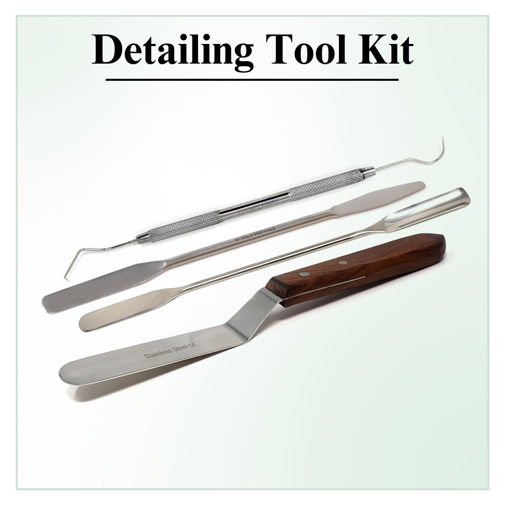 Portable 4 Pcs Detailing Tool Kit For DIY Designing, Shaping & Carving Ceramics